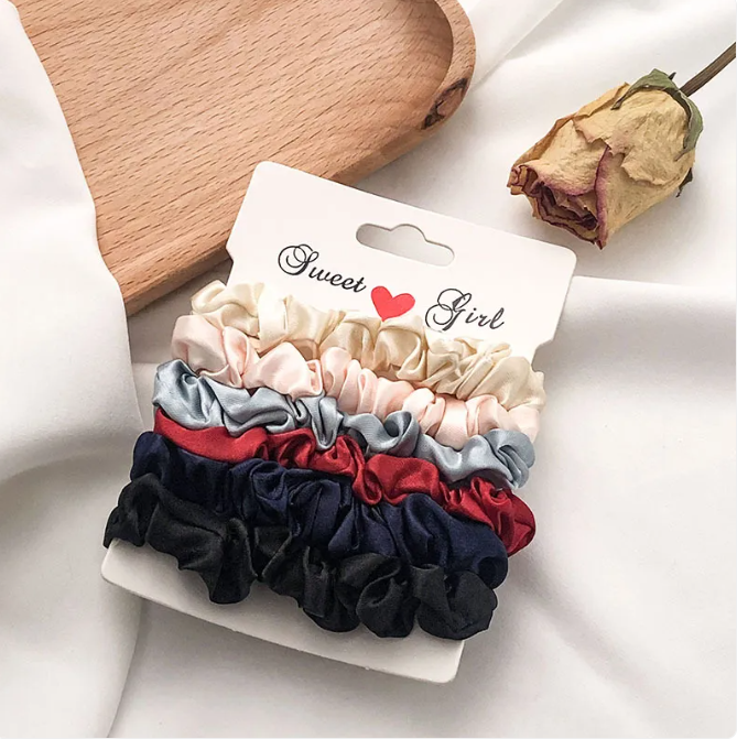Colored Fabric Scrunchie